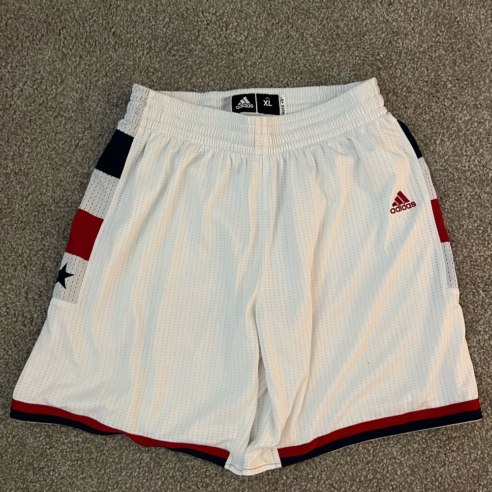 Adidas EuroCamp Team USA HOME shorts worn by Carlton Bragg in a size XL for sale